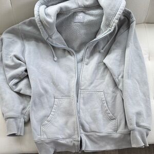 Cozy Light Blue Zip-Up Hoodie